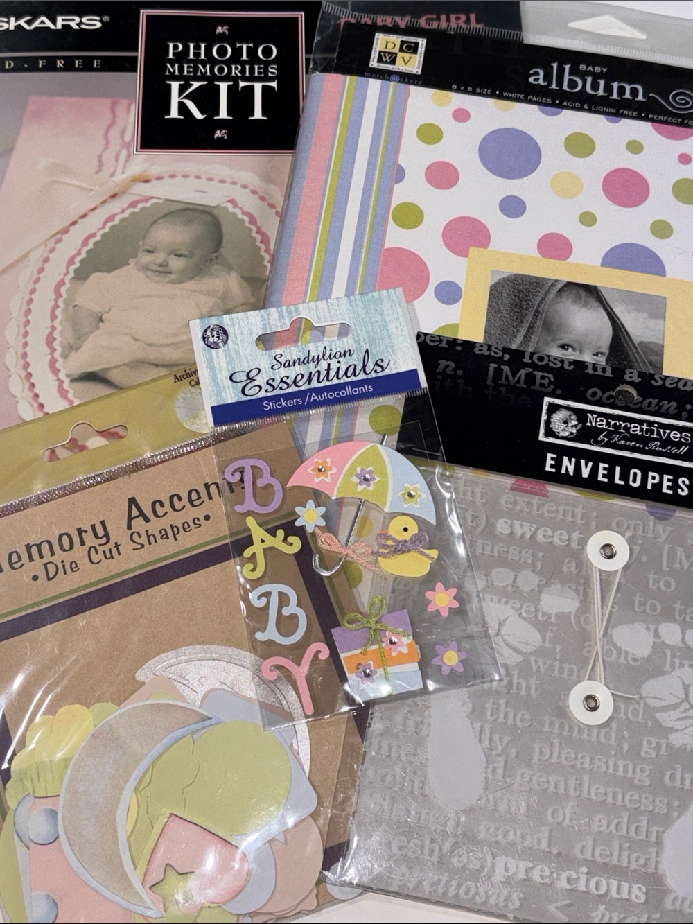 Baby Girl Scrapbook Set Fiskers Scrapbook Baby Girl Set Vintage 90s Scrapbooking